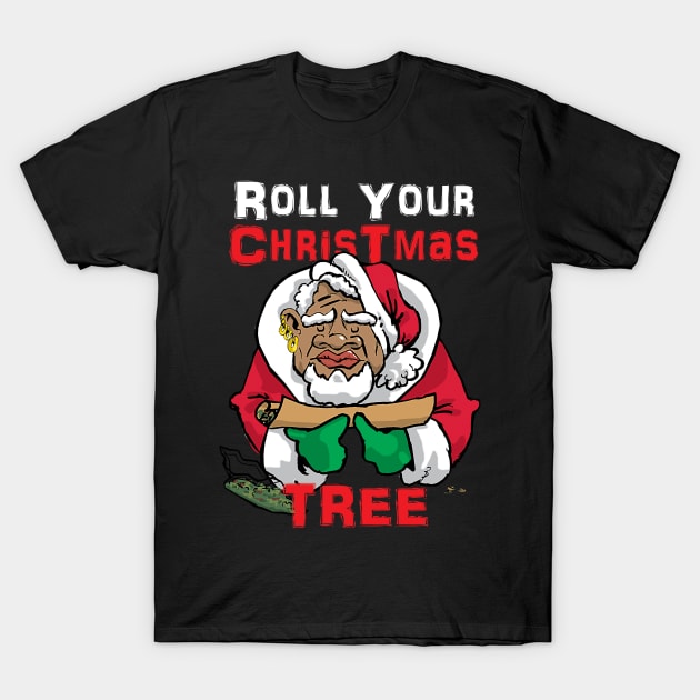 Roll Your Christmas Tree T-Shirt by Cards By Harris